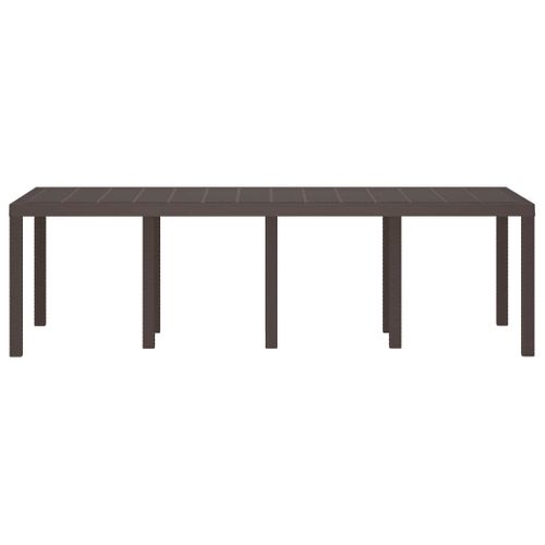 Table De Jardin Pour Repas Marron 250 X 100 X 73 Cm Polyrotin
