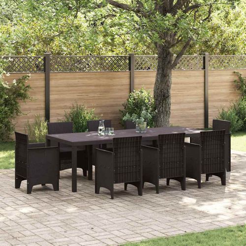 Table De Jardin Pour Repas Marron 250 X 100 X 73 Cm Polyrotin