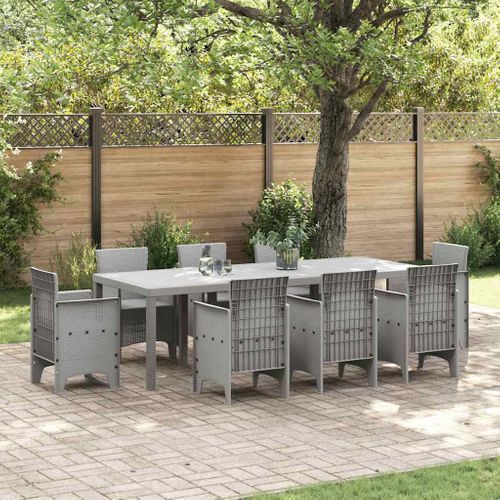 Table De Jardin Pour Repas Gris Clair 250 X 100 X 73 Cm