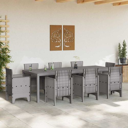 Table De Jardin Pour Repas Gris Clair 250 X 100 X 73 Cm