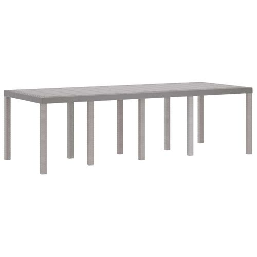 Table De Jardin Pour Repas Gris Clair 250 X 100 X 73 Cm