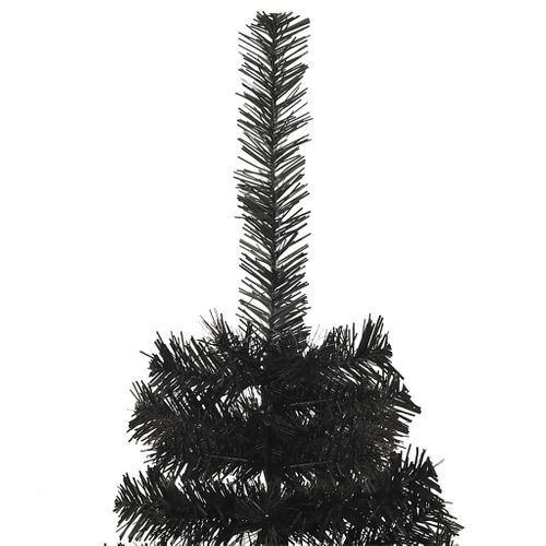Sapin De Noël Avec 300 LED Avec Support Noir 180 Cm Pvc