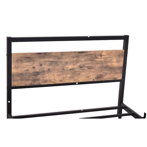 Lit Simple Lit Enfant 90x200 Cm, Cadre De Lit En Métal, Noir