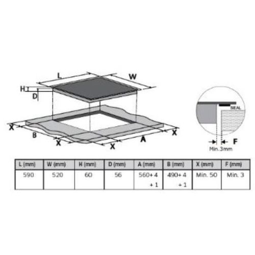 Table De Cuisson à Induction 60cm 3 Feux 7200w Noir - Nz63r3727bk