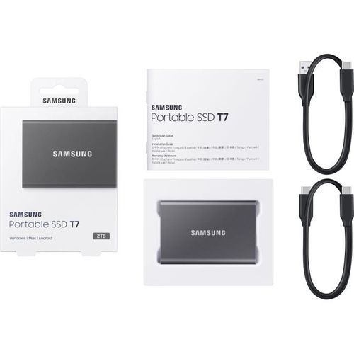 Ssd Externe T7 Gris 2 To Mu-pc2t0t/ww