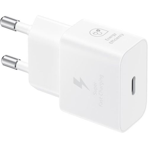 Chargeur Pour Téléphone Mobile Samsung Chargeur Secteur 25w Avec Cable USBc Blanc