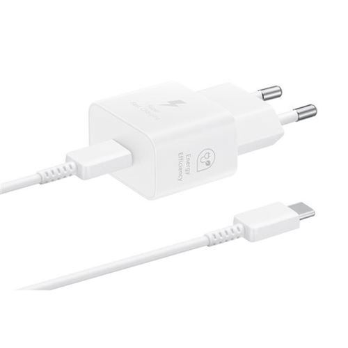 Chargeur Pour Téléphone Mobile Samsung Chargeur Secteur 25w Avec Cable USBc Blanc