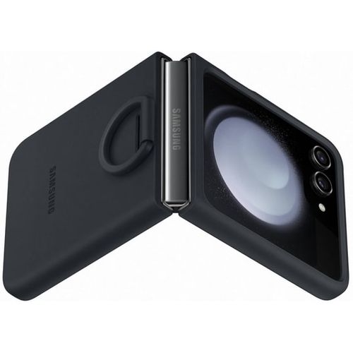 Coque En Silicone Avec Anneau Pour  Z Flip 5 Marine