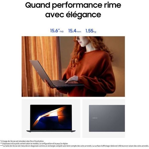 PC Portable - Galaxy Book4 - 15,6'' - Intel Core I5 1335u - 8 Go Ram - 256 Go Ssd - Gris - Windows