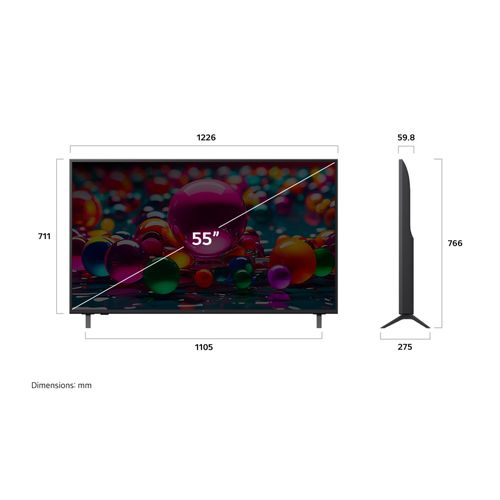 Téléviseur 4K UHD 55'' 139cm LG 55UA75006LA.AEU