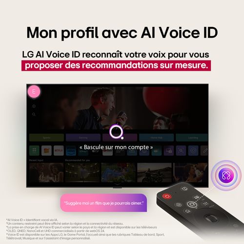 Téléviseur QLED 43'' 108 cm LG 43QNED82A6B.AEU