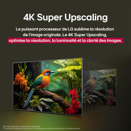 Téléviseur QNED AI 86'' 4K LG 217 cm 86QNED82A6B.AEU