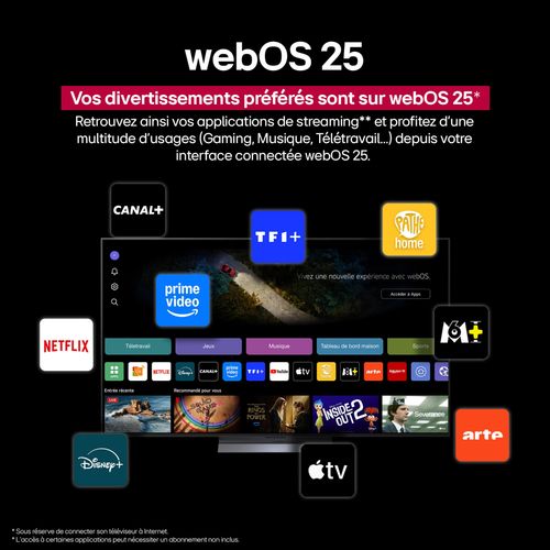 Téléviseur QNED AI 86'' 4K LG 217 cm 86QNED82A6B.AEU