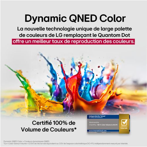 Téléviseur QLED 65'' 164 cm LG 65QNED82A6B.AEU