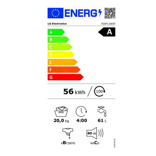Lave-linge Frontal 20 kg 1000 trs/mn - F20f12wst