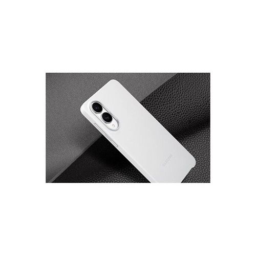 Coque - Samsung - S25 Edge - Cuir Véritable - Gris Clair - Protection Chocs Et Rayures