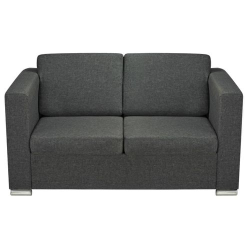 Ensemble De Canapés Deux Pièces Tissu Gris Foncé