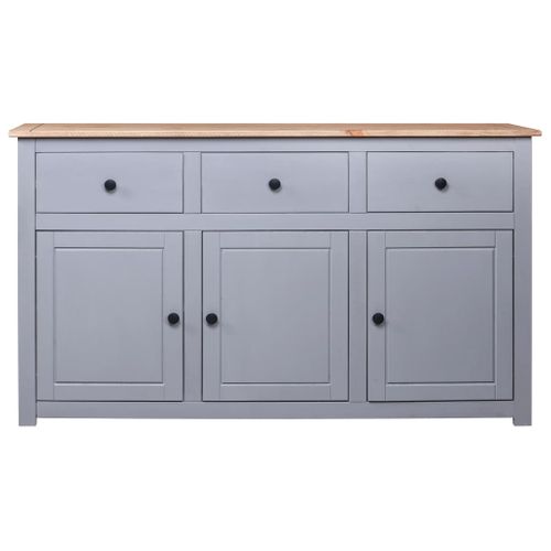Buffet Gris 135x40x80 Cm Pin Solide Assortiment Panama