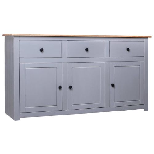 Buffet Gris 135x40x80 Cm Pin Solide Assortiment Panama