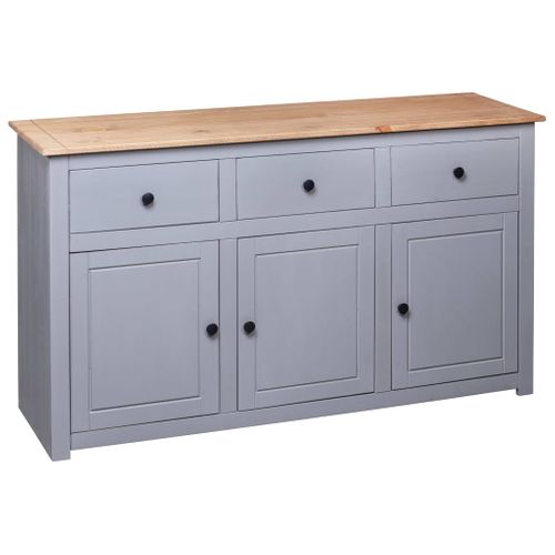 Buffet Gris 135x40x80 Cm Pin Solide Assortiment Panama