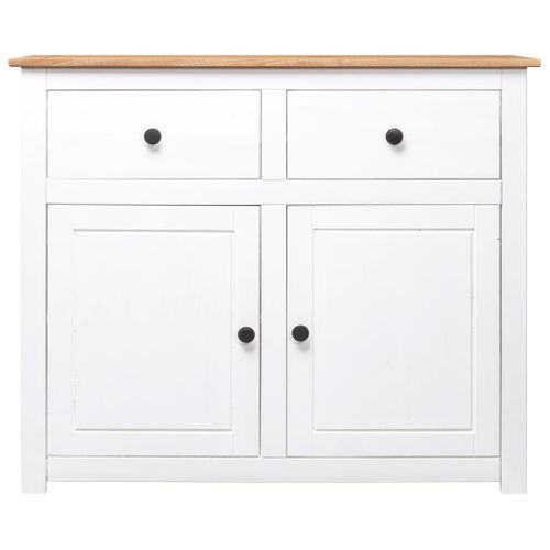 Buffet Blanc 93x40x80 Cm Pin Gamme Panama