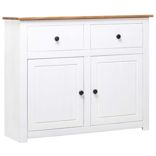 Buffet Blanc 93x40x80 Cm Pin Gamme Panama