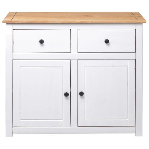 Buffet Blanc 93x40x80 Cm Pin Gamme Panama