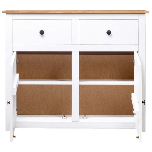 Buffet Blanc 93x40x80 Cm Pin Gamme Panama