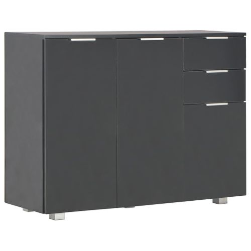 Buffet Noir Brillant 107x35x80,5 Cm