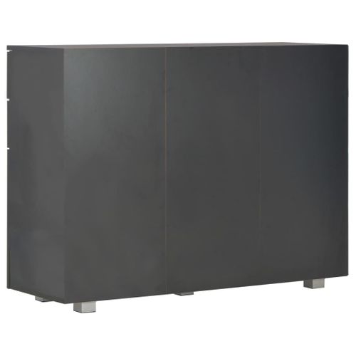 Buffet Noir Brillant 107x35x80,5 Cm