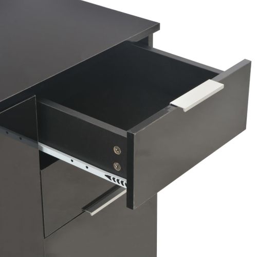 Buffet Noir Brillant 107x35x80,5 Cm
