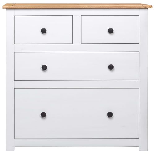 Commode Blanc 80x40x83 Cm Pin Gamme Panama
