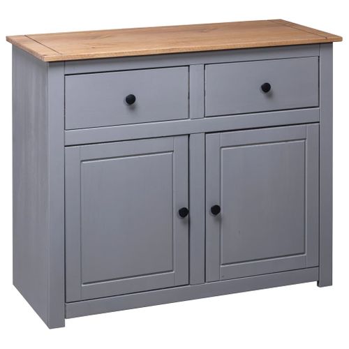 Buffet Gris 93x40x80 Cm Pin Solide Assortiment Panama