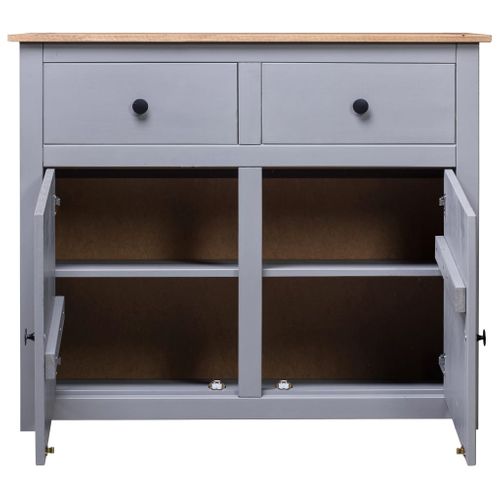 Buffet Gris 93x40x80 Cm Pin Solide Assortiment Panama