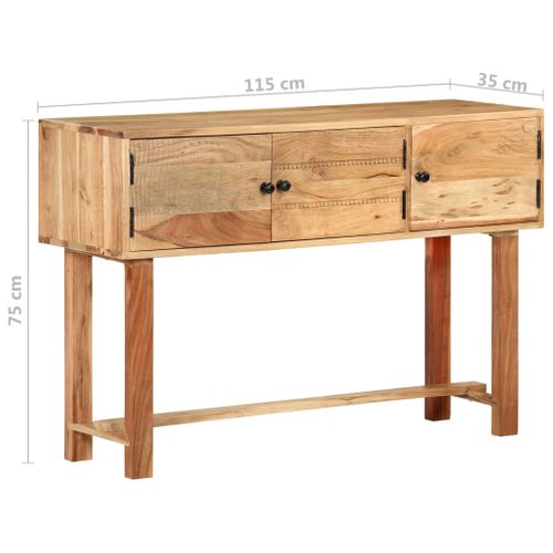 Buffet 115x35x75 Cm Bois D'acacia Massif