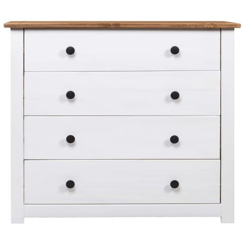 Commode Blanc 80x40x73 Cm Pin Assortiment Panama