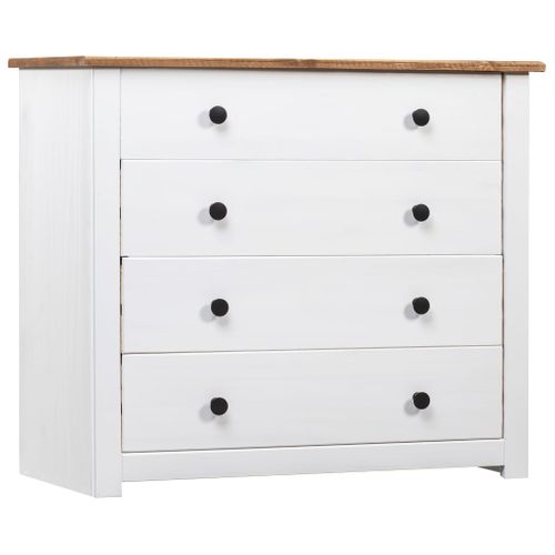 Commode Blanc 80x40x73 Cm Pin Assortiment Panama