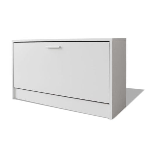 Banc à Chaussures 80x24x45 Cm Blanc