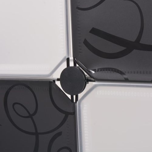 Organisateur De Rangement Cube Avec 9 Compartiments Noir/blanc