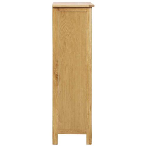 Armoire à Chaussures 76x37x105 Cm Bois De Chêne Solide