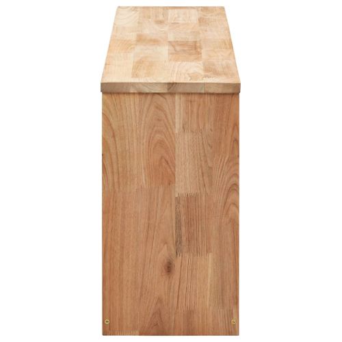 Banc De Rangement De Chaussures 94x20x38cm Bois Massif De Noyer