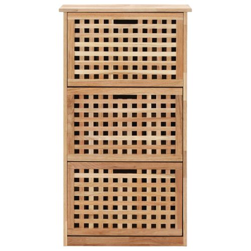 Armoire à Chaussures 55x20x104 Cm Bois De Noyer Massif