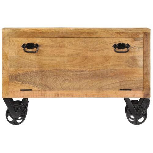 Armoire à Chaussures 86x35x55 Cm Bois De Manguier Solide