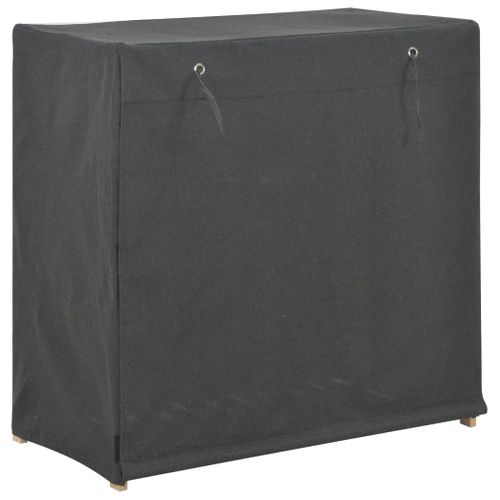Armoire à Chaussures Avec Housse Gris 79x40x80 Cm  Tissu