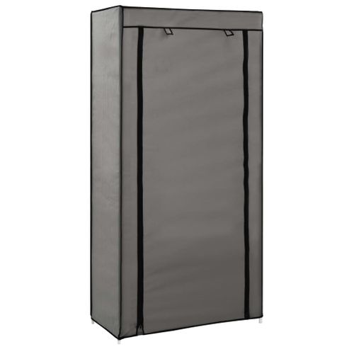 Armoire à Chaussures Avec Housse Gris 58x28x106 Cm Tissu