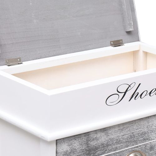 Armoire à Chaussures Gris 50 X 28 X 98 Cm Bois De Paulownia