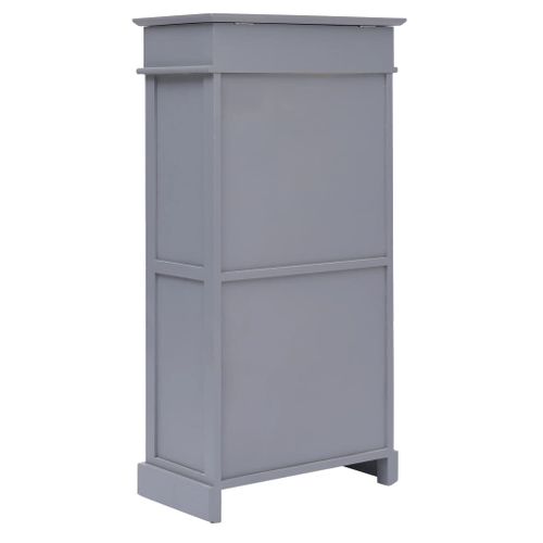 Armoire à Chaussures Gris 50 X 28 X 98 Cm Bois De Paulownia