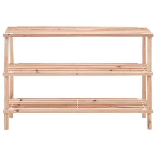 Range-chaussures à 3 Étagères Bois De Sapin Solide