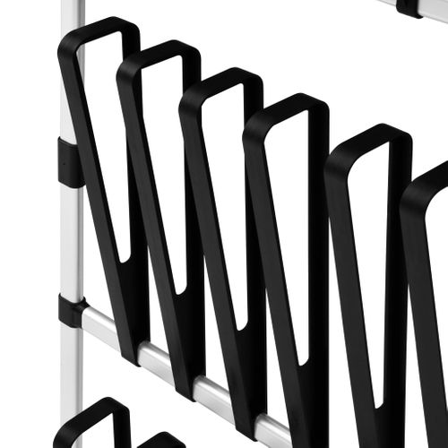 Étagère à Chaussures Télescopique Avec Barres Aluminium