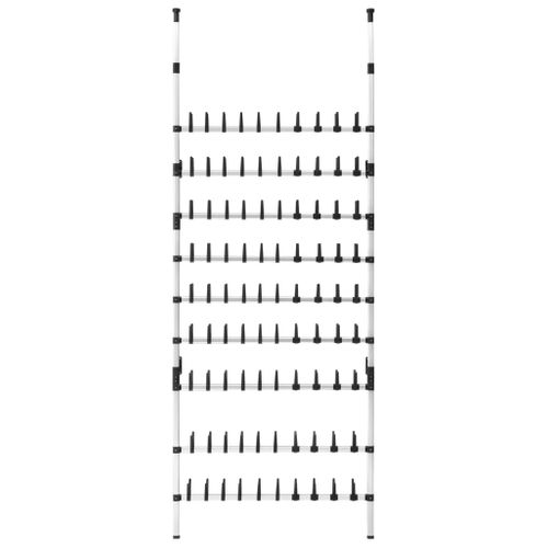 Étagère à Chaussures Télescopique Avec Barres Aluminium